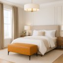 Ver imagem 2 de Banqueta Vegas Puff para Sala Quarto Closet Courino Whisky