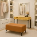 Ver imagem 5 de Banqueta Vegas Puff para Sala Quarto Closet Courino Whisky