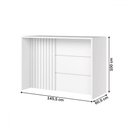 Ver imagem 3 de Bancada de Cozinha Ilha Gourmet com Ripado Branco Hp - Henn