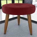 Ver imagem 1 de Puff Decorativa Redondo Marici Veludo Vinho