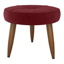 Ver imagem 3 de Puff Decorativa Redondo Marici Veludo Vinho