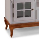 Ver imagem 4 de Conjunto Rack 60812 + Painel 50513 para Sala Pés Luiz Xv 2 Gavetas 2 Portas - Off White/imbuia