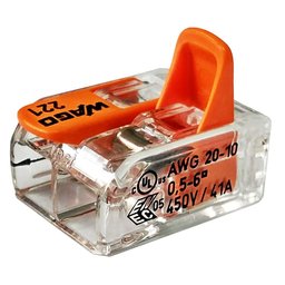 Kit 6 Conector Wago Emenda 2 Fios Mod. 221-612 - 1