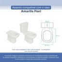 Ver imagem 3 de Assento Sanitário Tampa de Vaso Branco Resina Poliester Amarilis para Bacia Fiori