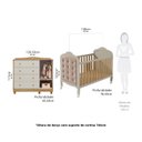 Ver imagem 3 de Quarto de Bebê Cômoda Berço 3 em 1 Capitonê MDF Maya Provençal Yescasa