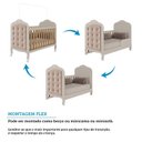 Ver imagem 4 de Quarto de Bebê Cômoda Berço 3 em 1 Capitonê MDF Maya Provençal Yescasa