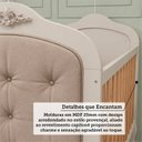 Ver imagem 5 de Quarto de Bebê Cômoda Berço 3 em 1 Capitonê MDF Maya Provençal Yescasa