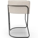 Ver imagem 6 de Kit 02 Banquetas Baixa Base de Aço Preto Betina D02 Linho Cru D-461- Lyam Decor