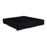 Base Box Casal Bipartido Santo Box Suede Preto 40x138x188 - 1