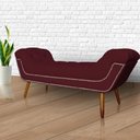 Ver imagem 3 de Conjunto Sienna Cabeceira e Recamier Queen 160 cm Suede Vermelho Bordo