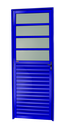 Ver imagem 1 de Porta de Cozinha Alumínio 80 Dir L25 V.Boreal Azul Brimak