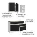 Ver imagem 5 de Armário de Cozinha Compacta 120cm Branco/Preto Glamy Madesa 08
