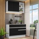 Ver imagem 1 de Armário de Cozinha Compacta 120cm Branco/Preto Glamy Madesa 08