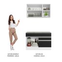 Ver imagem 6 de Armário de Cozinha Compacta 120cm Branco/Preto Glamy Madesa 08