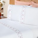 Ver imagem 5 de Edredom + Jogo de Cama 200 Fios Damasco Queen 15 Peças 100% Poliéster - Branco-salmao