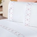 Ver imagem 7 de Edredom + Jogo de Cama 200 Fios Damasco Queen 15 Peças 100% Poliéster - Branco-salmao