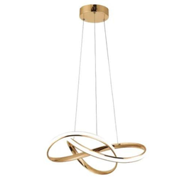 Pendente Lp-02d Led 40w 3 em 1 (3000k/4000k/6500k) D50xa100cm Dourado Fluire Infinito - 1