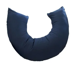 Capa de Almofada Amamentação - Marinho com Caqui