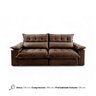 Sofá Retrátil e Reclinável Molas Ensacadas 2,50m Orquídea Vivaro Decor Suede Marrom - 8