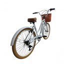 Ver imagem 2 de Bicicleta Retro Feminina Aro 26 Beach +7v Shimano -route Bike Branco