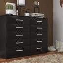 Ver imagem 1 de Comoda para Quarto 10 Gavetas Marbela Preto