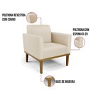 Ver imagem 2 de Sofá Namoradeira com Poltrona Base de Madeira Fixa Castanho Marisa Corino Bege D03 - D?rossi