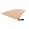 Kit 10 Chapas de MDF Cru 3mm - 40cm x 40cm x 3mm - Placa Decoração, Chapa para Adesivo Sublimação - 3