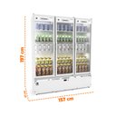 Ver imagem 2 de Auto Serviço Vanguard Resfriados Expositor 3 Portas 0 a 7 ºc Asvr3pbb Branco/branco 220v -