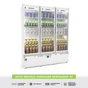 Ver imagem 3 de Auto Serviço Vanguard Resfriados Expositor 3 Portas 0 a 7 ºc Asvr3pbb Branco/branco 220v -