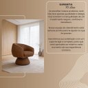 Ver mais imagens de Poltrona Orgânica Giratoria Redonda Sala Venus Confortável Elegante Sapatas Plásticas Courino Carame