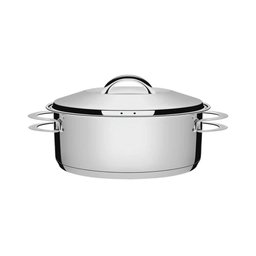 Caçarola Tramontina Solar Rasa em Aço Inox Fundo Triplo com Tampa e Alças 24 Cm 4,7 L Tramontina - 1