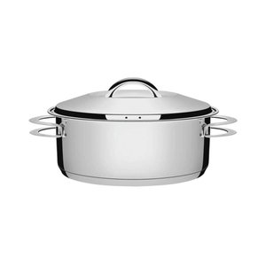 Caçarola Tramontina Solar Rasa em Aço Inox Fundo Triplo com Tampa e Alças 24 Cm 4,7 L Tramontina