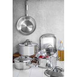 Caçarola Tramontina Solar Rasa em Aço Inox Fundo Triplo com Tampa e Alças 24 Cm 4,7 L Tramontina - 8