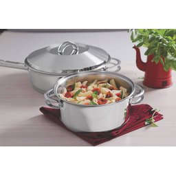 Caçarola Tramontina Solar Rasa em Aço Inox Fundo Triplo com Tampa e Alças 24 Cm 4,7 L Tramontina - 4