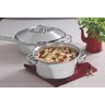 Caçarola Tramontina Solar Rasa em Aço Inox Fundo Triplo com Tampa e Alças 24 Cm 4,7 L Tramontina - 4