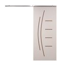 Ver imagem 3 de Porta de Correr Branco Prime Frisada Kit Alumínio F08 - Smile - 210x110