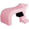 Maca Para Estética Com Escada Suede Capitonê Rosa - 1