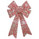 Ver imagem 3 de Kit 2 Enfeite Árvore Natal Laço Arabesco Com Veludo 30 Cm