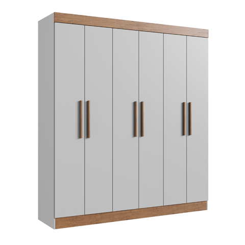 Guarda Roupa Casal 6 Portas 100% Mdf New Xangai