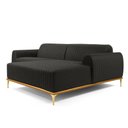 Ver imagem 1 de Sofá com Chaise Cocie 3 Lugares Retrátil 230cm Preto Linho Sofá Home