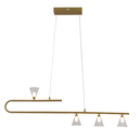 Ver imagem 1 de Pendente Calix Dourado (c)110cm (l)9cm (a)34cm 4x3w 2700k 900lm - Oc019