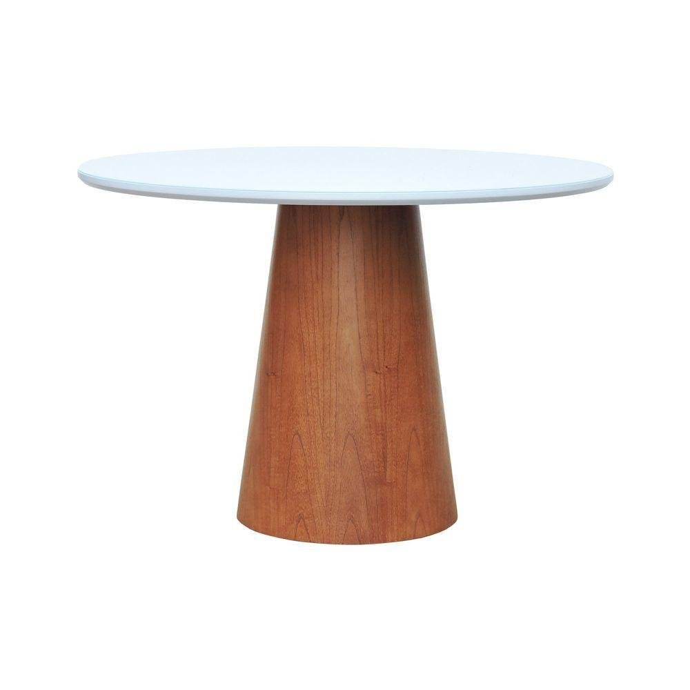 Mesa de Jantar Tampo em Vidro Base Cone Laminado Cinamomo Amêndoa Tampo ...