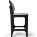 Ver imagem 6 de Banqueta Baixa Bar Cozinha Sala Jantar Fixa Betta L02 Preto Linho Bege - Lyam Decor Banqueta Baixa B