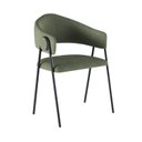 Ver imagem 2 de Cadeira Poltrona para Sala Estofada Verde/Oliva/Preto