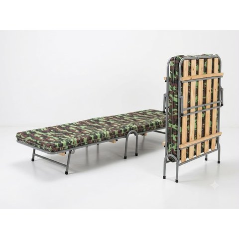 Cama Dobrável Prática Camping - Gaspari Móveis:Cinza