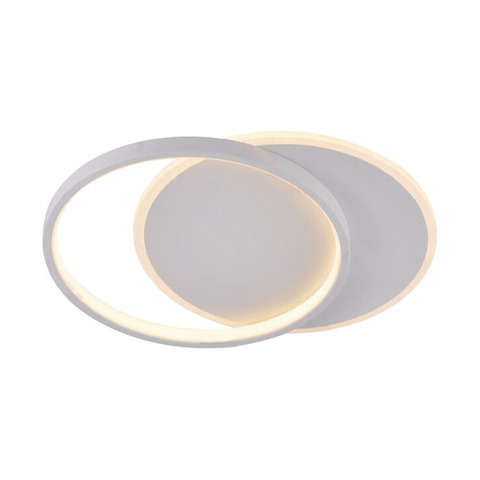 Lustre Plafon Led Duplo 49w Redondo 40cm Branco 3000k Bivolt