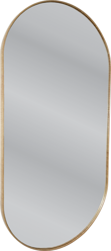 Espelho Oval com Borda em Madeira Natural 100x50 - 2