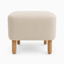 Ver mais imagens de Poltrona com Puff Decorativo Cronos Linho Bege - Sallar Home