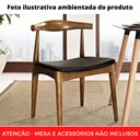 Ver imagem 3 de Kit 2 Cadeiras Carina Rivatti Revestimento Poliuretano (PU) Preto Madeira Escura