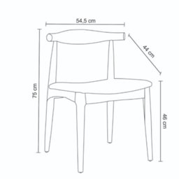 Kit 2 Cadeiras Carina Rivatti Revestimento Poliuretano (PU) Preto Madeira Escura - 4
